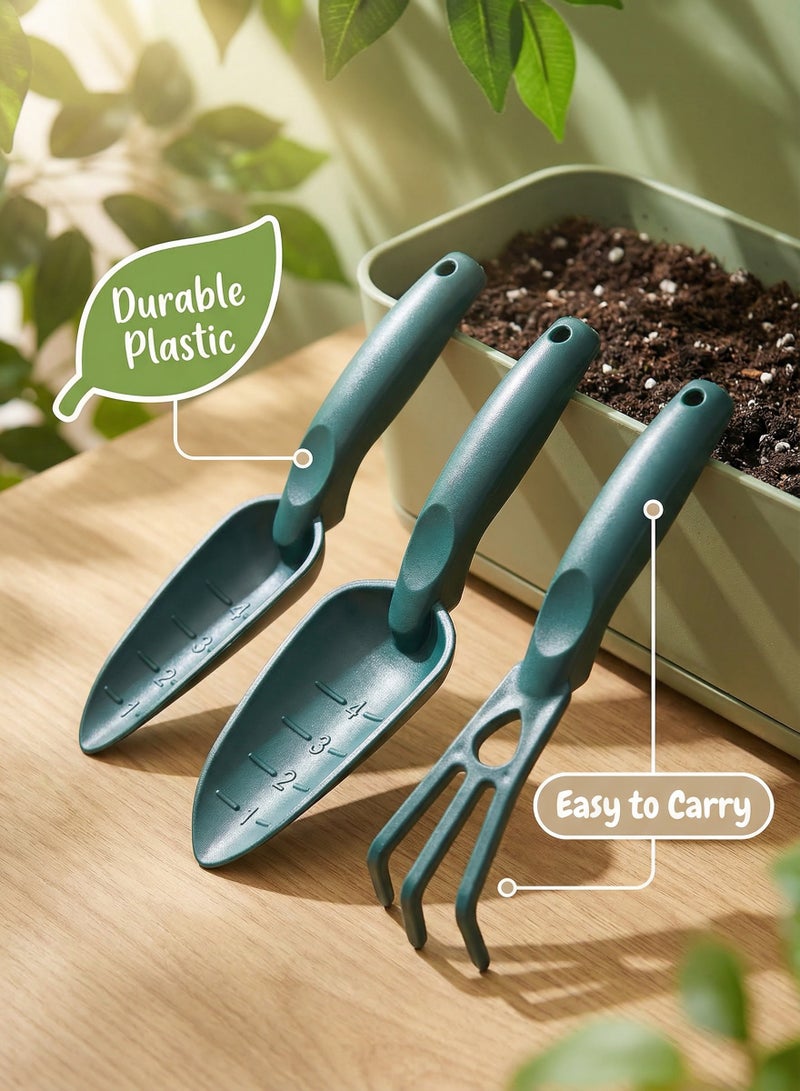 مقصات زراعية بلاستيكية (مجموعة من ثلاثة قطع) – للزراعة/الحفر/تفريخ التربة للمنزل والخارج - Image 3